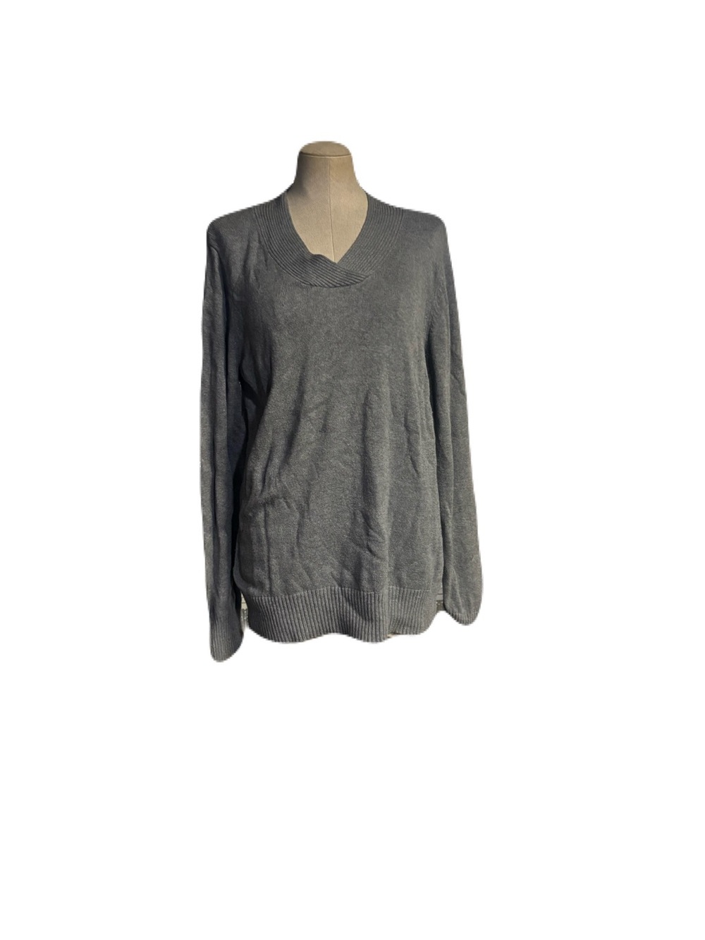 White Stag Gray V-Neck Women's Sweater